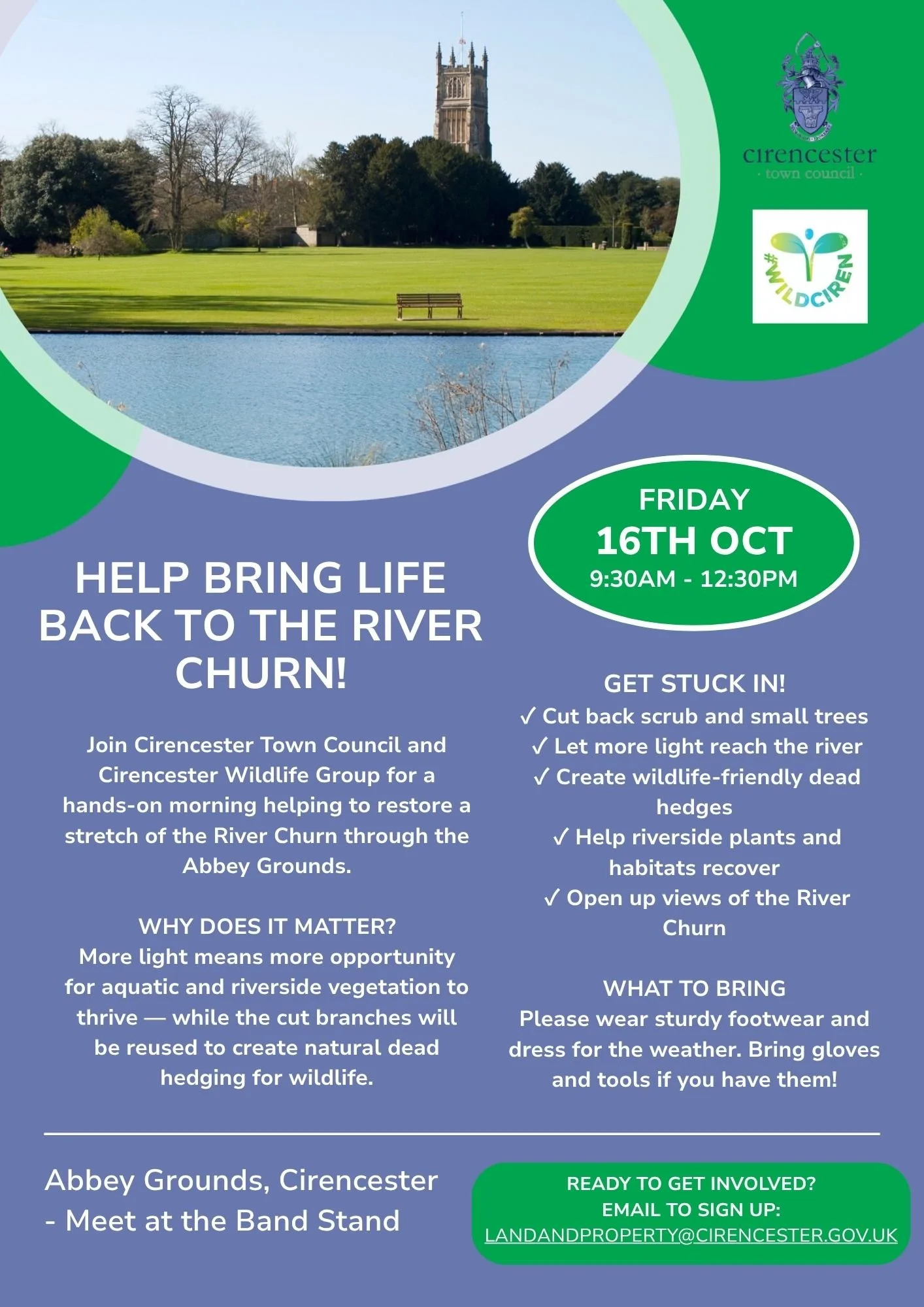 HELP BRING LIFE BACK TO THE RIVERCHURN!
