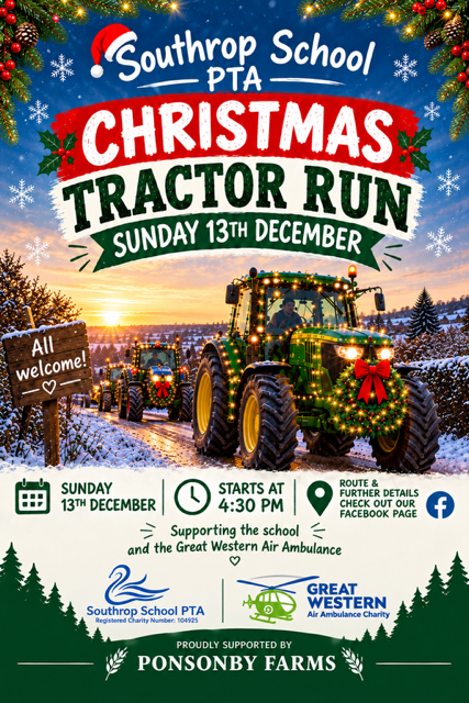 Southrop School PTA Christmas Tractor Run