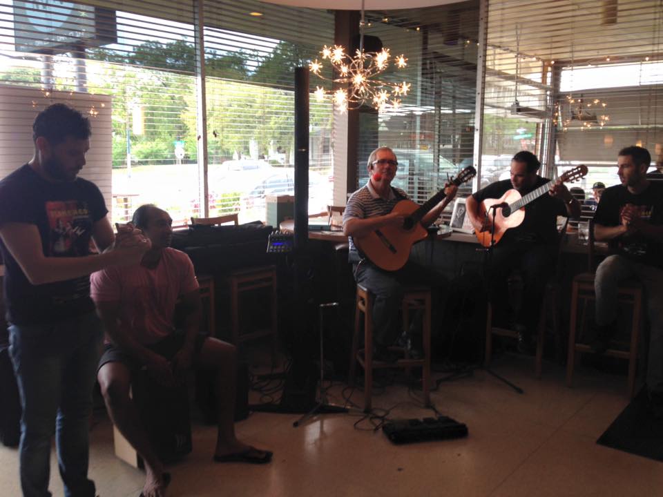 Dallasite Carlos Garcia playing with guest artists for Flamenco Brunch at NOVA.jpg