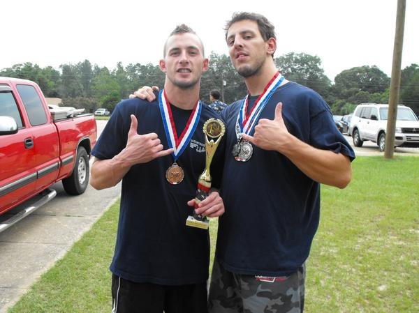 Author (right) and teammate, Dothan, AL circa 2010