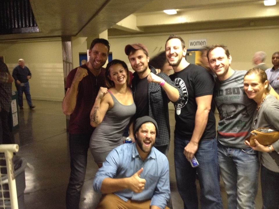 Fight night with the crew 2014: After a night of filming MMA fights for a reality show.
