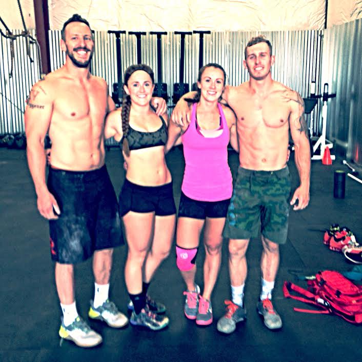 wild/STRONG Founder, left, after logging for 85 days. Girlfriend to his left after logging for 115 days.