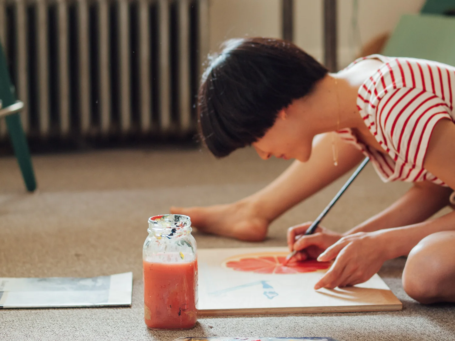 Artist Shirley Liu // home studio