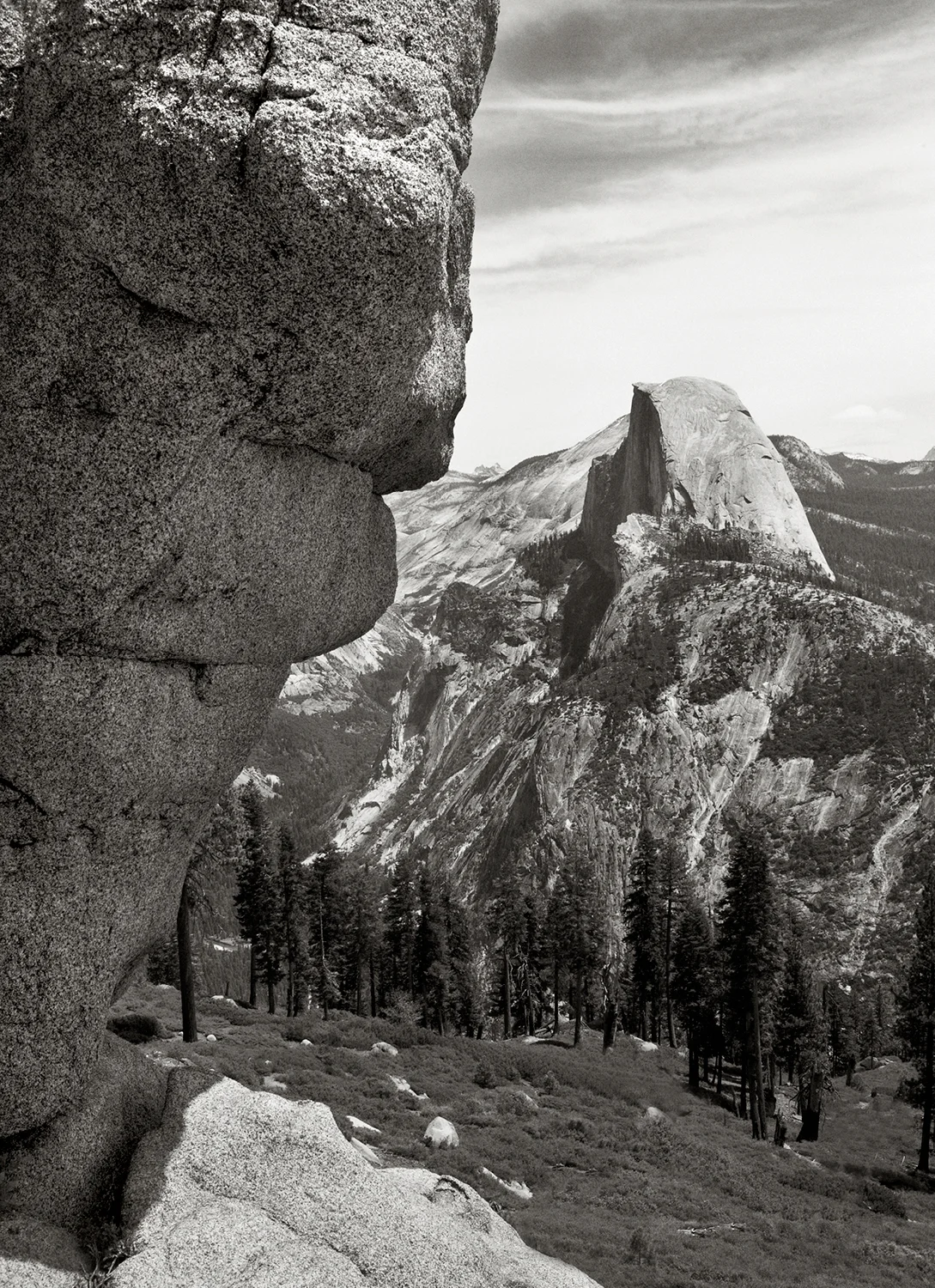HALF DOME SEEN FROM GLACIER POINT