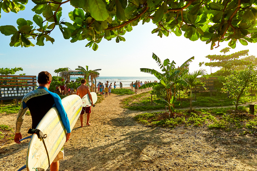  HEADING OUT FOR THE DAILY SUNSET SESSION. PLAYA GUIONES, NOSARA 