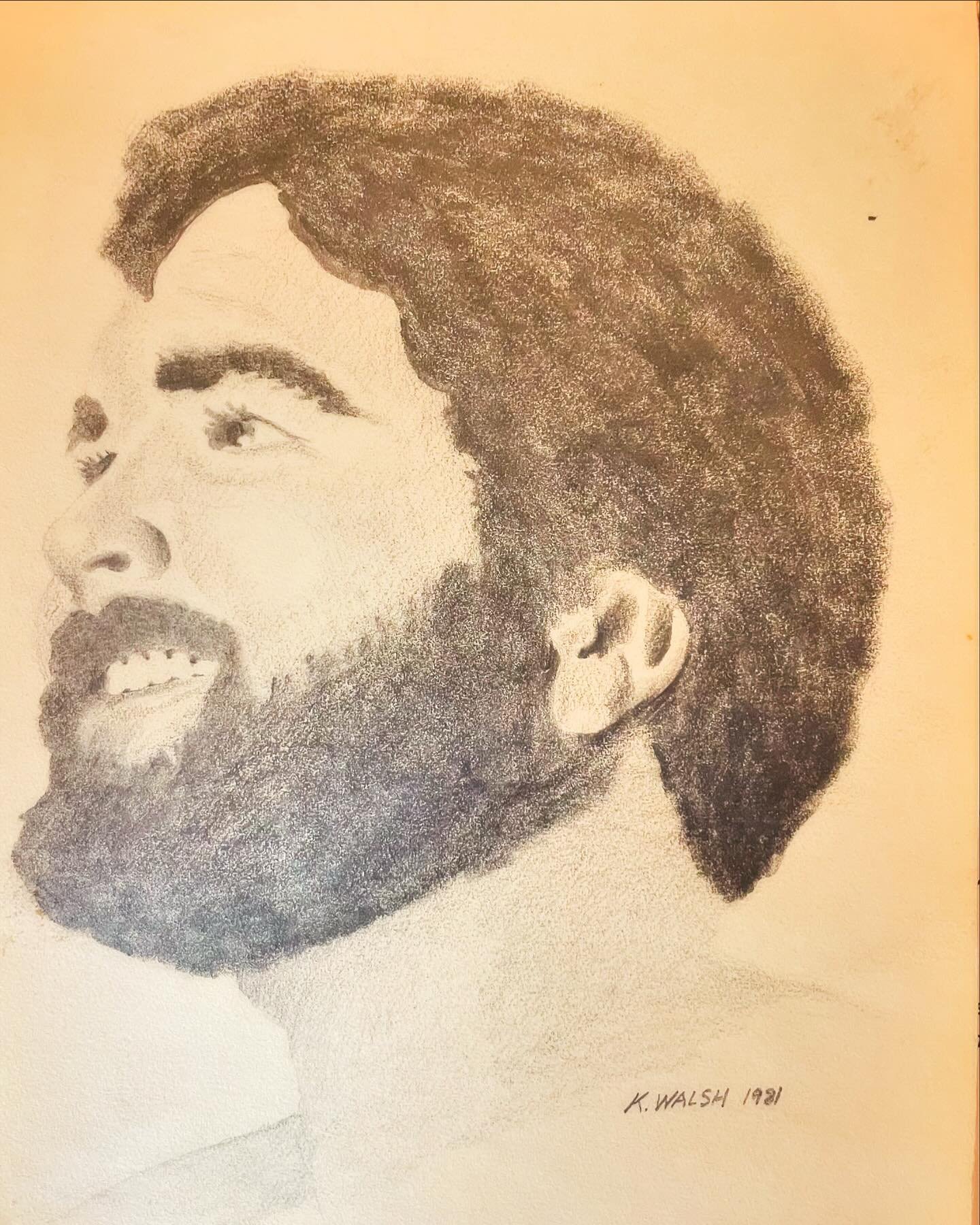 Found this old portrait of me in archives boxes. A strange and fun flashback to 1981. #portrait #archives #selfawareness #this #flashback #selfreflection #ronaldchapman