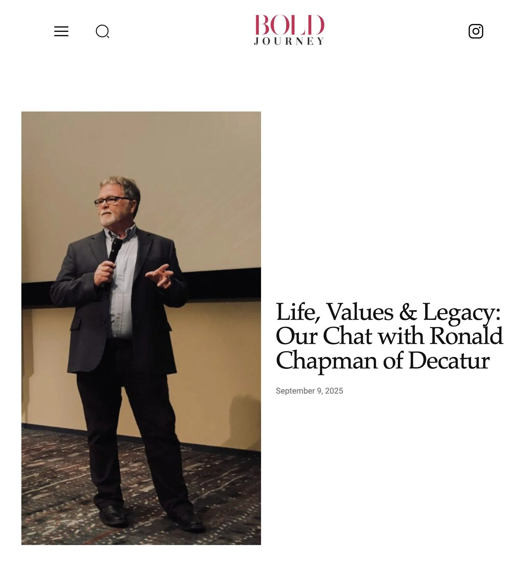 I&rsquo;m so excited to share that I was recently featured in Bold Journey Magazine @boldjourneymag ! I sat down for a heartfelt conversation about life, values &amp; legacy, and dove into what really shapes who we are and the impact we want to leave