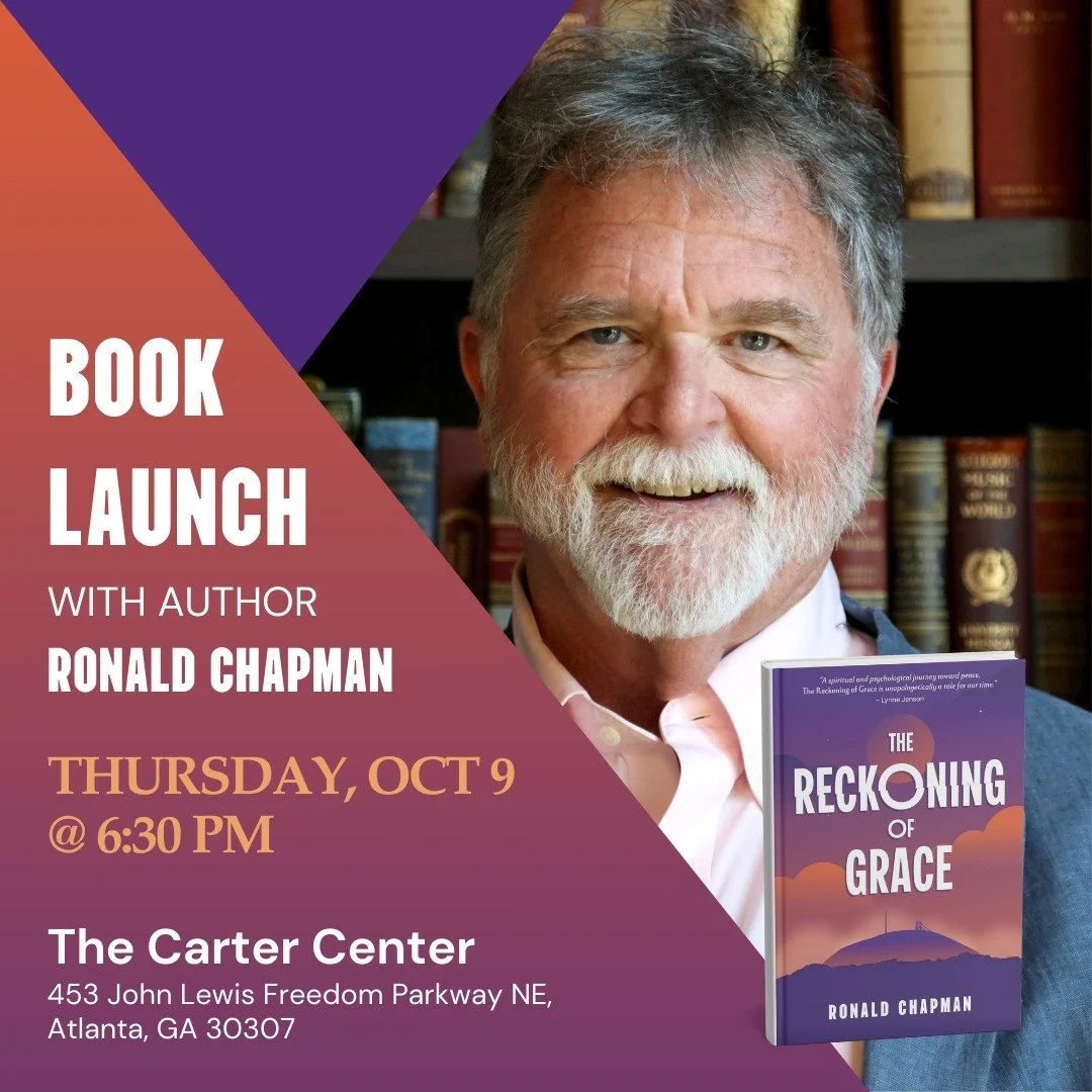 After a beautiful launch at Books on the Bosque, the next stop for &quot;The Reckoning of Grace&quot; is The Carter Center in Atlanta on October 6. 📚🌟

📲 Scan the QR code in the carousel to register today &mdash; spaces are limited and filling qui