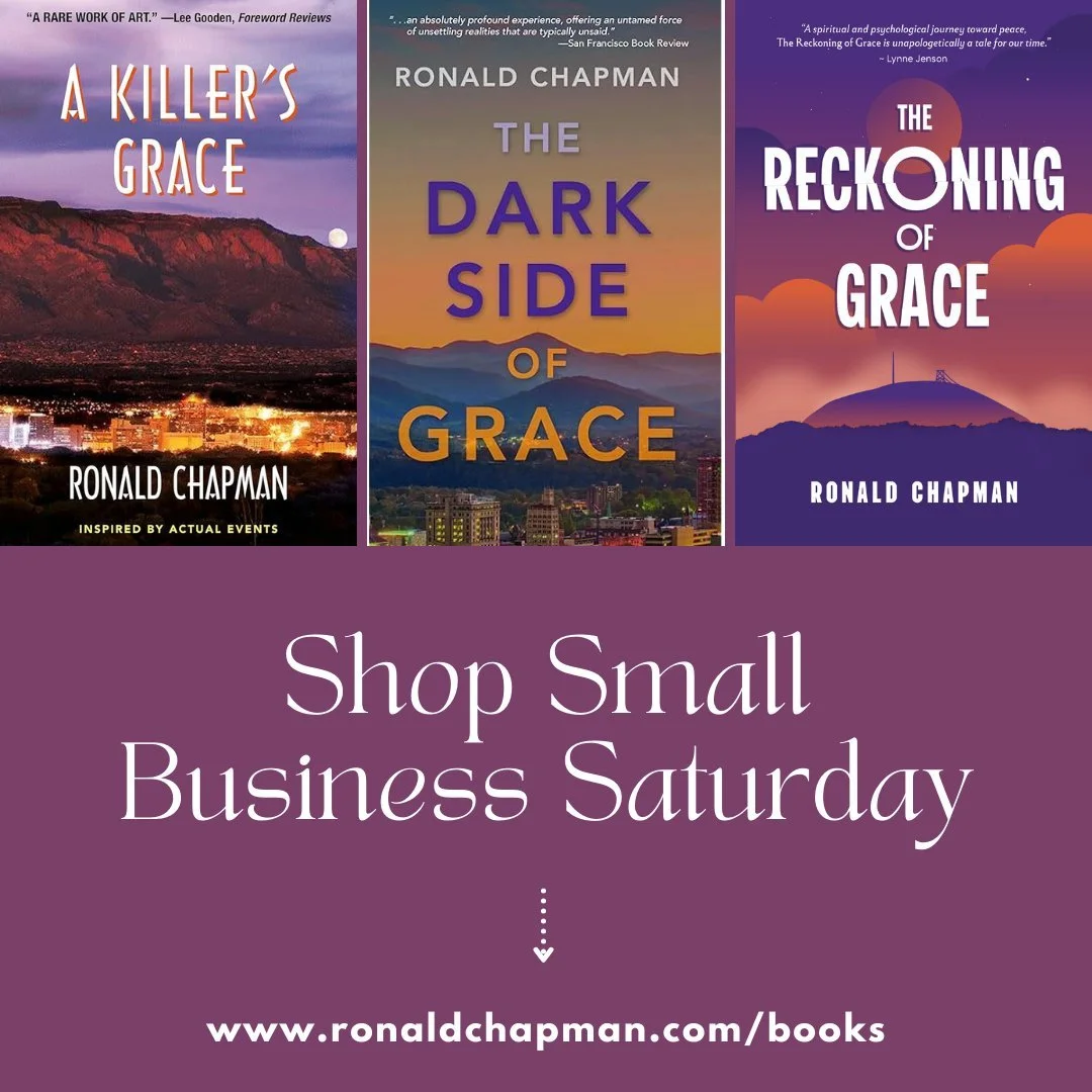 📚✨ This Small Business Saturday, show some love to independent authors!

Ron&rsquo;s Saga of Grace series (A Killer&rsquo;s Grace, The Dark Side of Grace, and The Reckoning of Grace) makes a meaningful and inspiring gift for the holiday season. For 