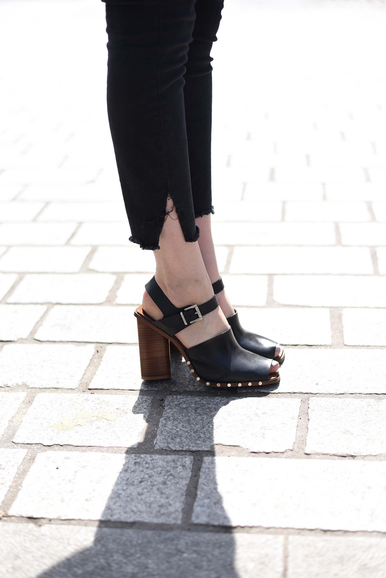 Zara Leather Studded Clogs