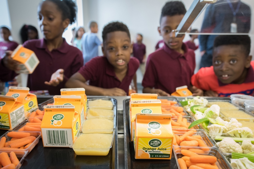 Fresh and healthy meals are delivered to several remote serveries throughout the school, allowing students to dine in their own commons area.