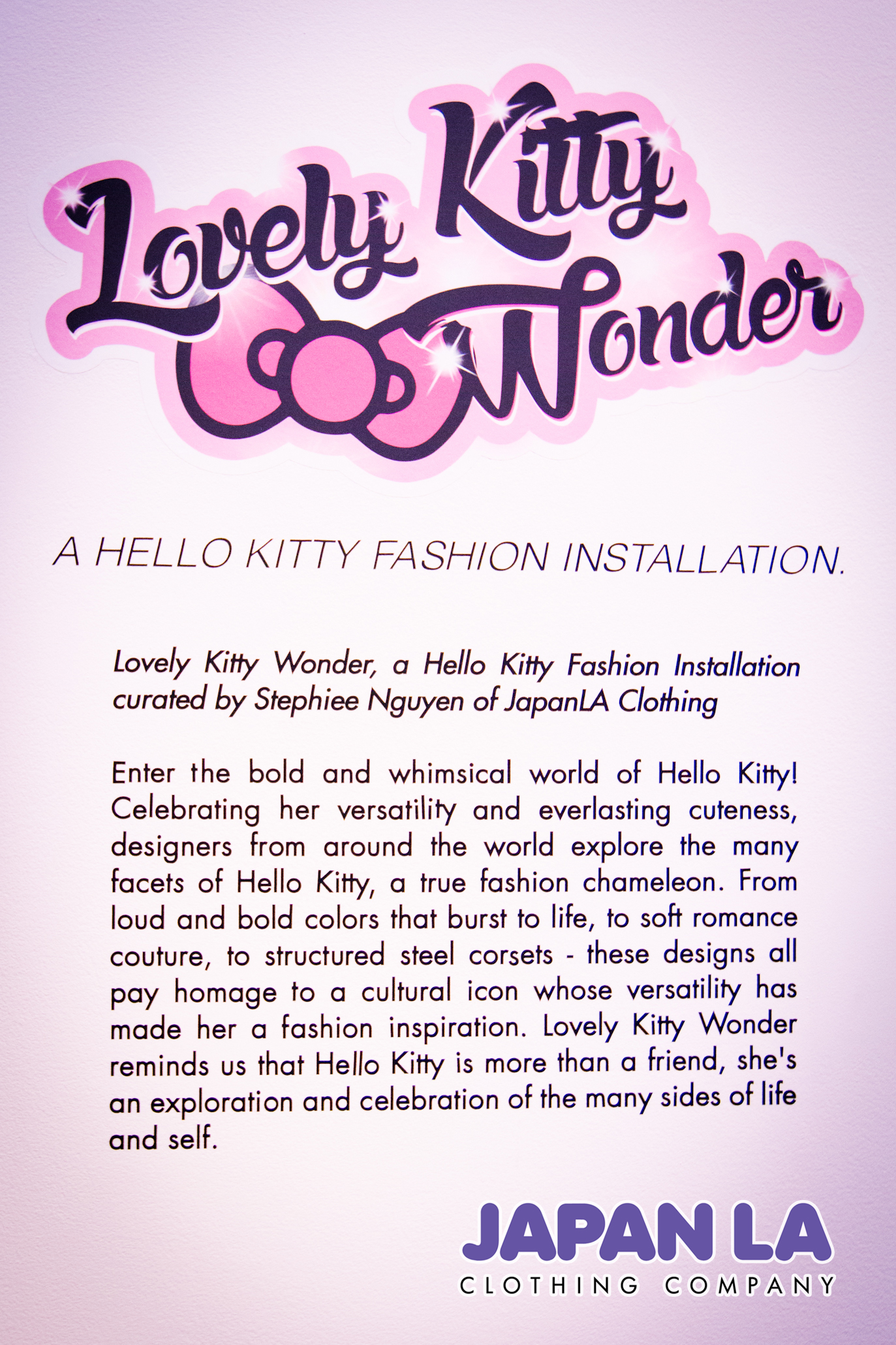 Lovely Kitty Wonder: Hello Kitty Con Fashion Installation