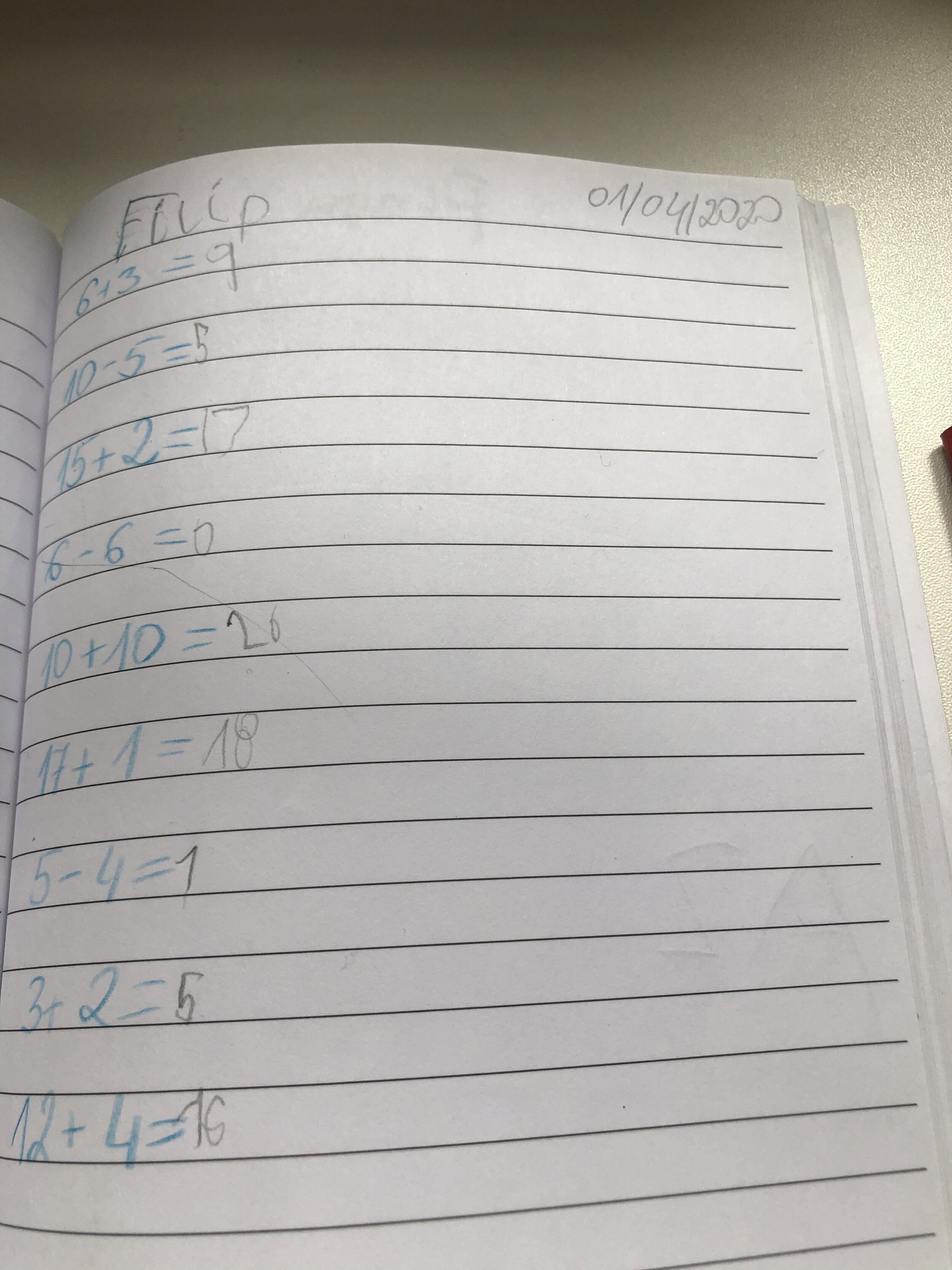 I had to do my homework in french