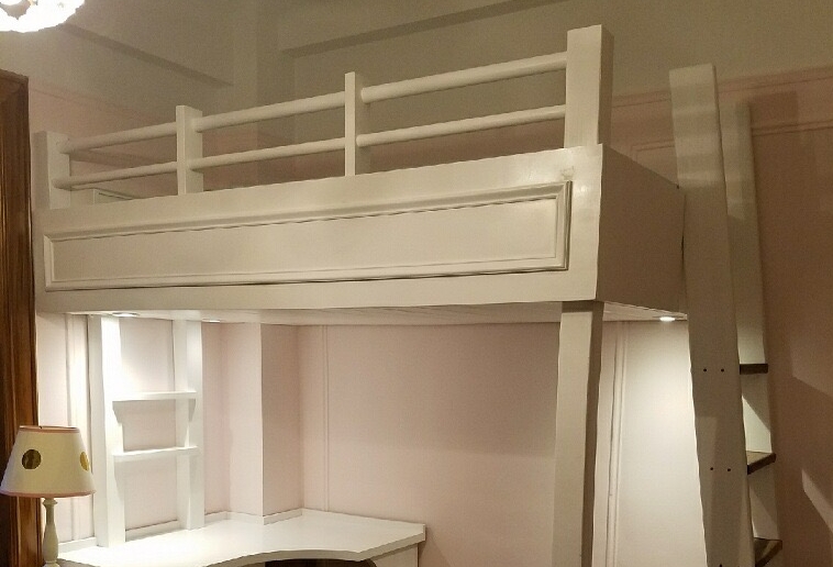 custom loft bed with desk