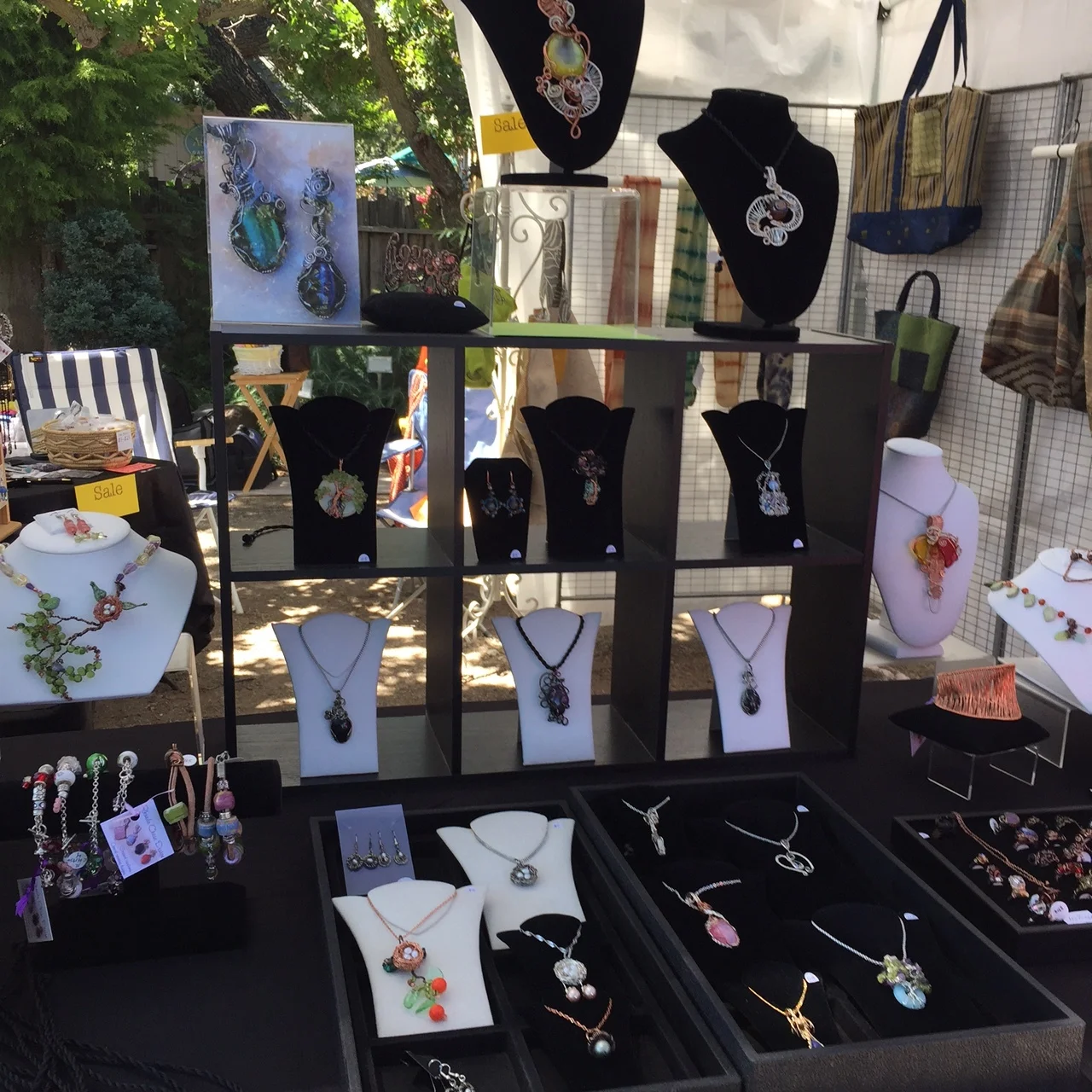 Rhonda and Caryne's  Booth at Art Under the Oaks 2016