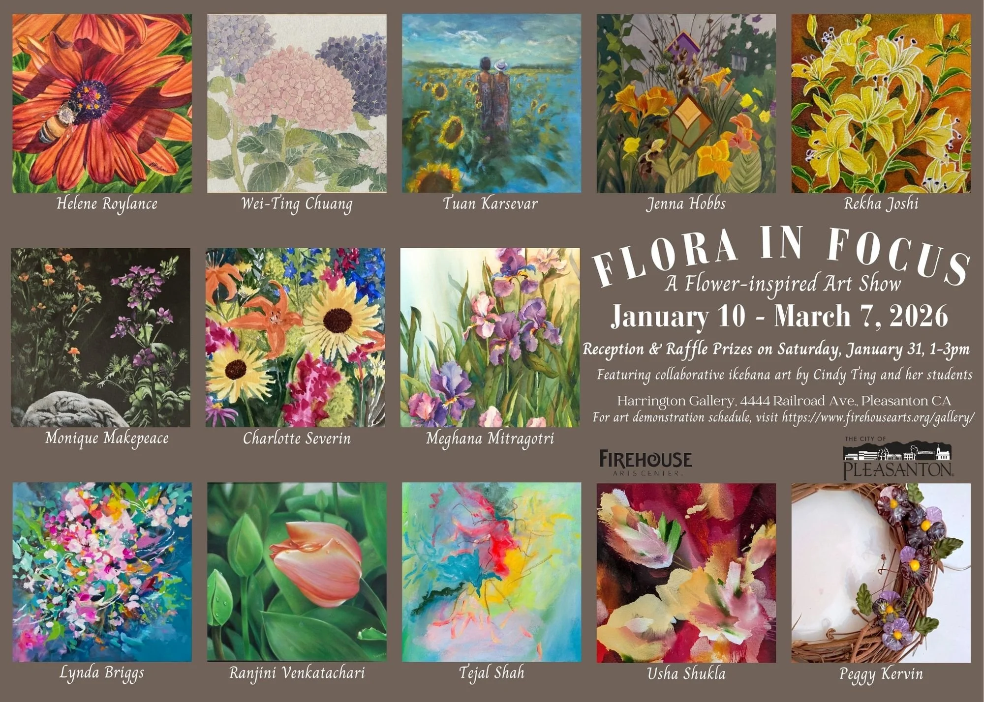 "Flora in Focus" A Flower-Inspired Art Show is back at the Harrington Gallery in 2026: