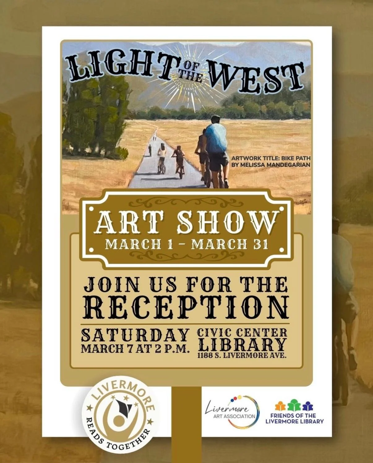 Light of the West, Livermore Reads Together 2026, at the Civic Center Library