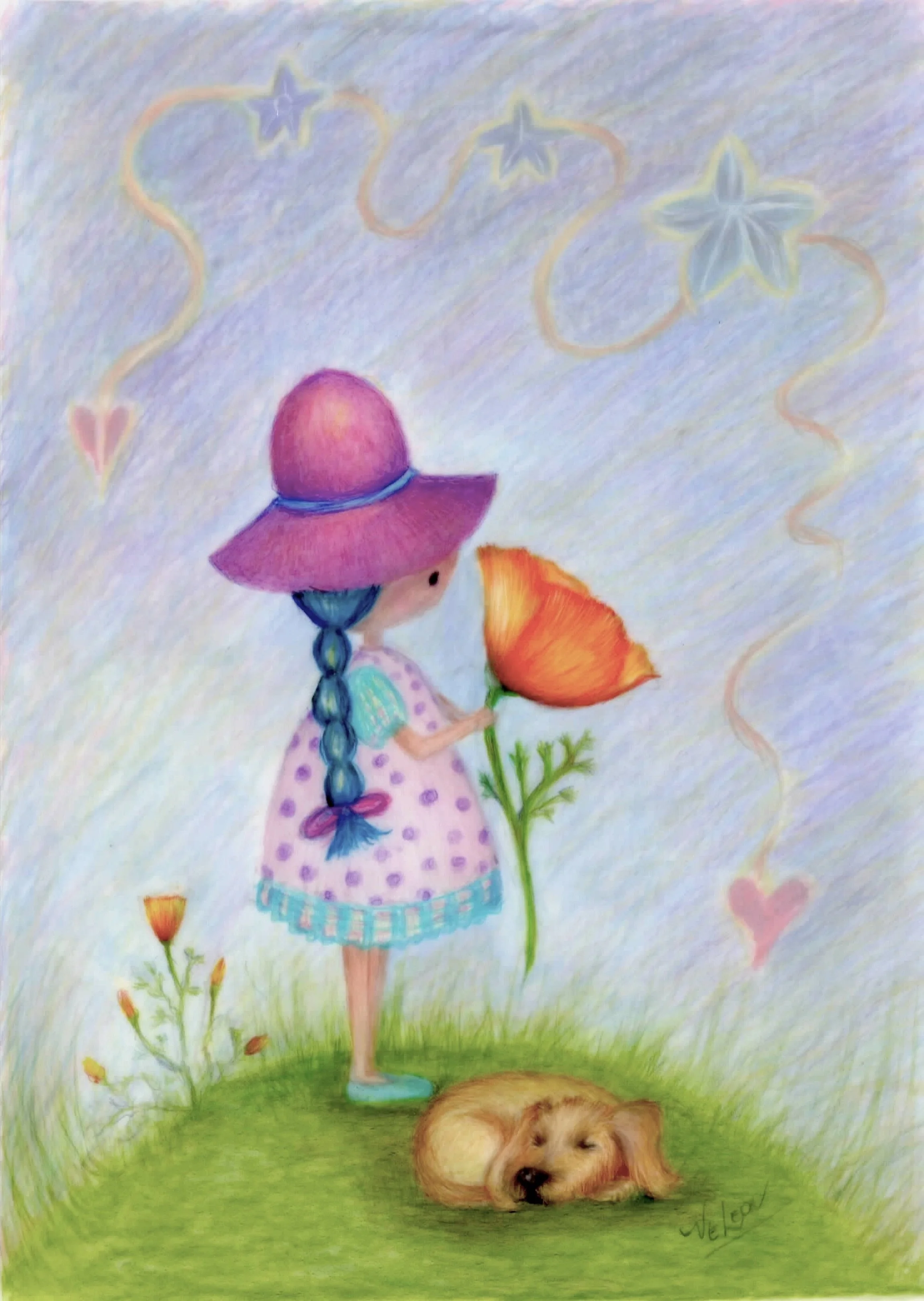 Viviana Leon _Amigas churitas regalando california poppies_.jpeg