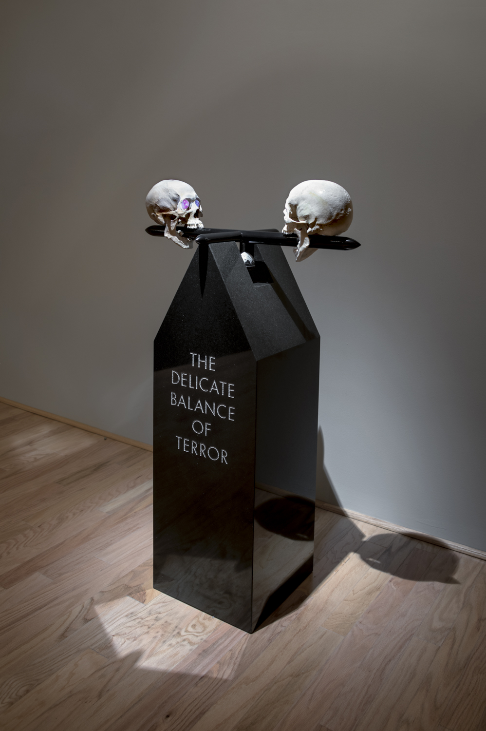  Granite, Black Powder Coated Aluminum, and Human Skulls 50 x 31 x 14 in | 127 x 78.7 x 35.6 cm 2016