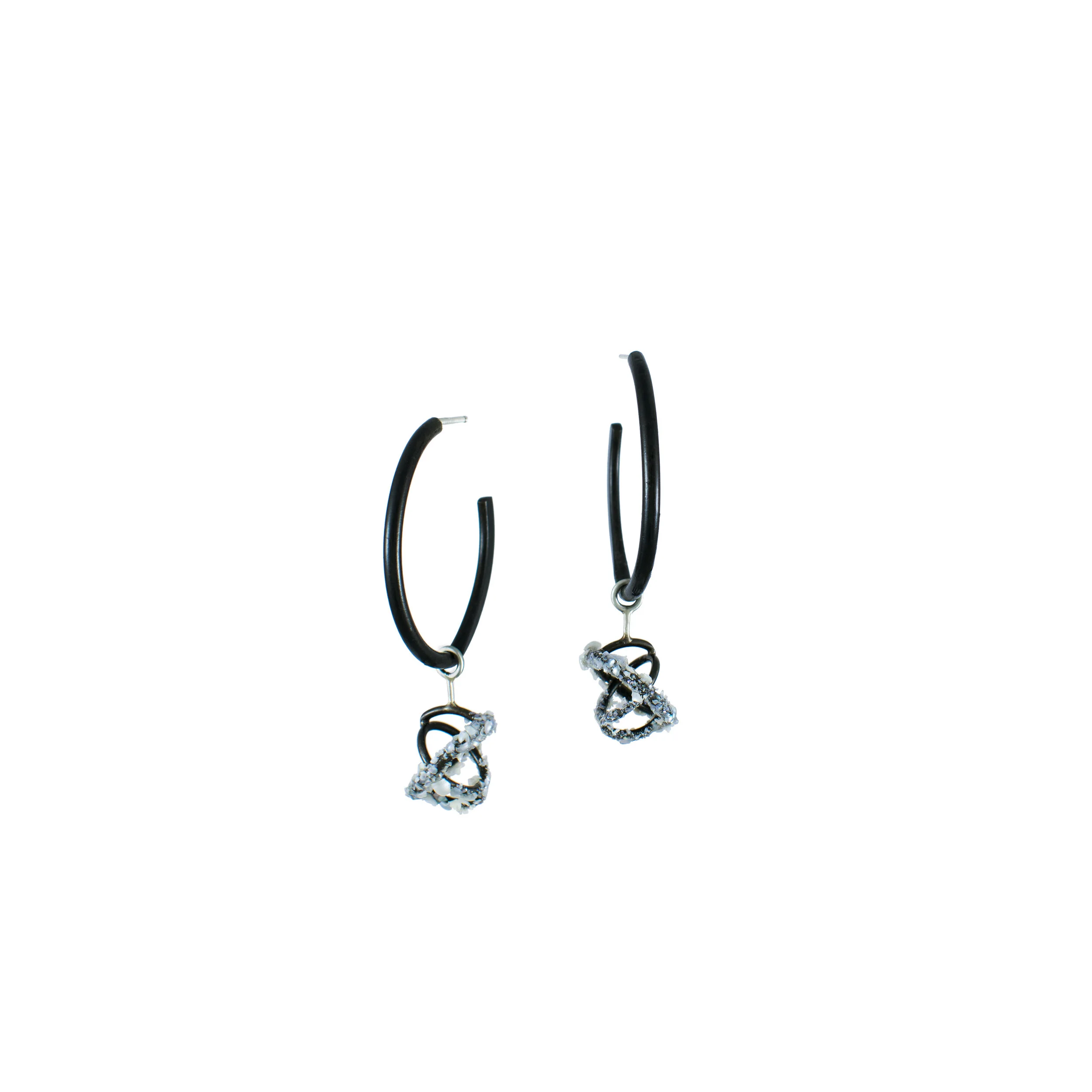 Small Steel Hoops with variable Charms