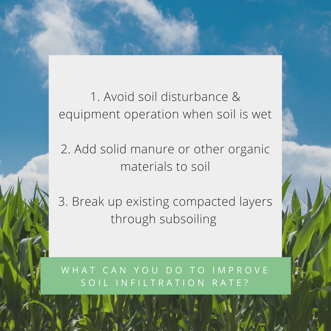 Figure 4: Three Ways Producers Can Improve Soil Infiltration Rates.