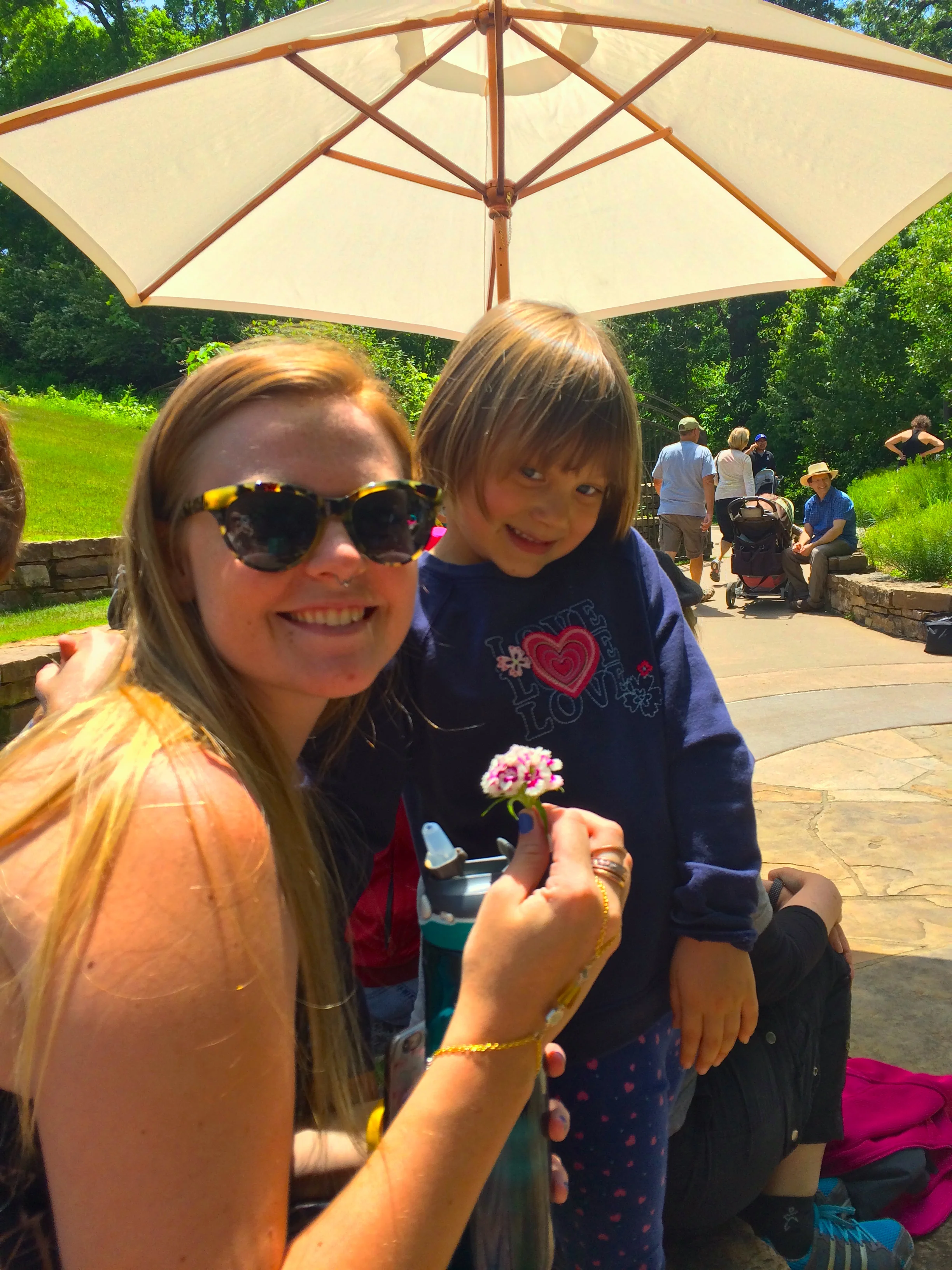 The sweet little lady who we met in Fayetteville, AR gifted Katie and Noah with lovely wildflowers.