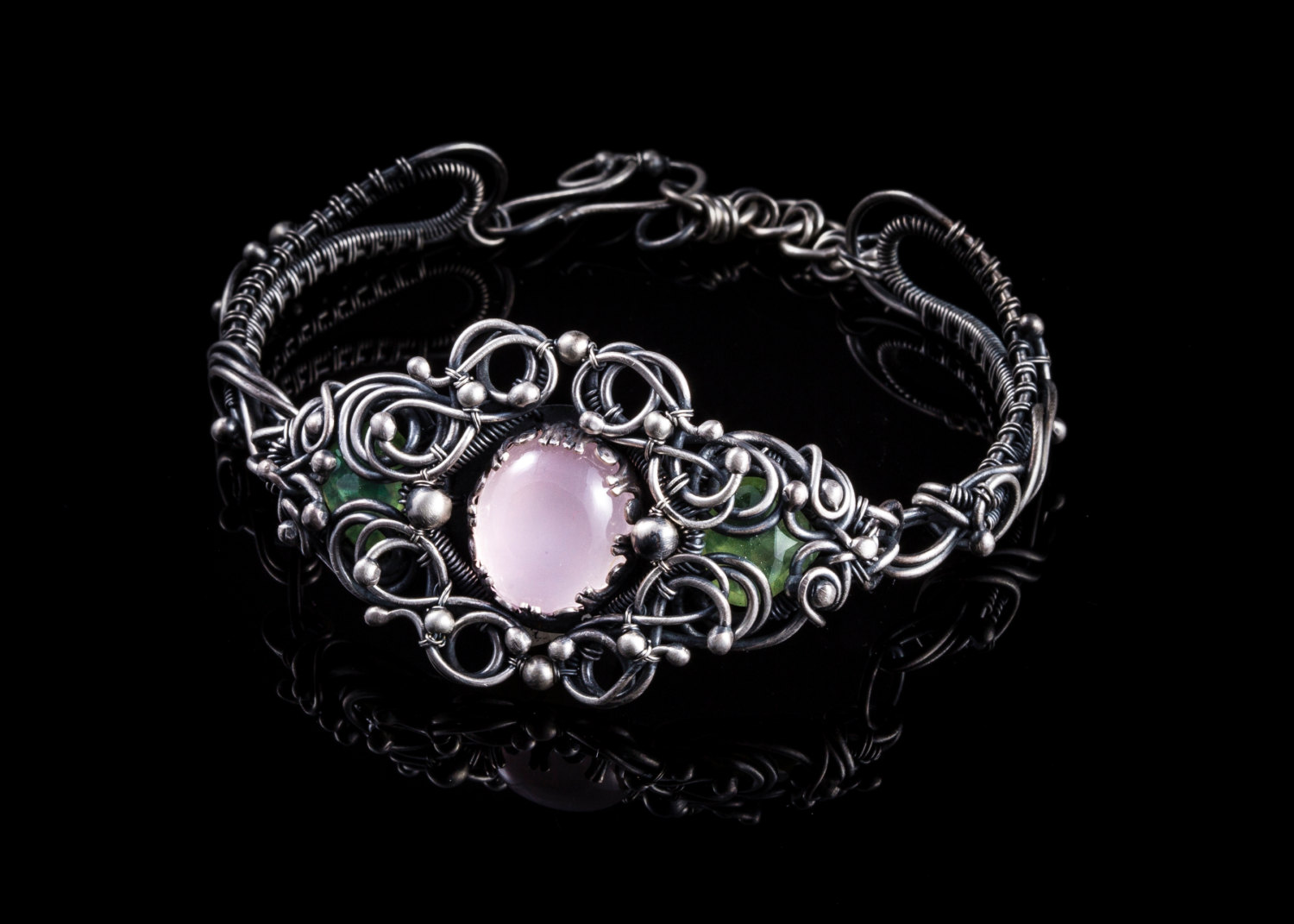 Artisan-Bracelet-Apache-Plume-Rose-Quartz-Prehnite-Sabrinah-Renee