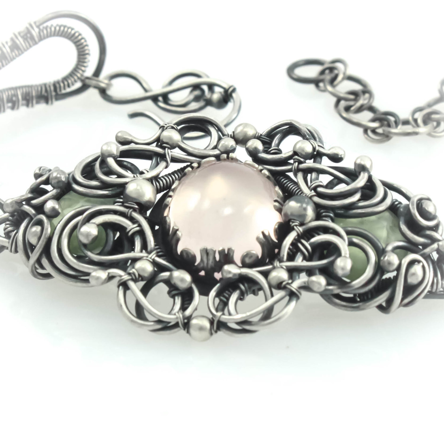 Artisan-Bracelet-Apache-Plume-Rose-Quartz-Prehnite-Sabrinah-Renee