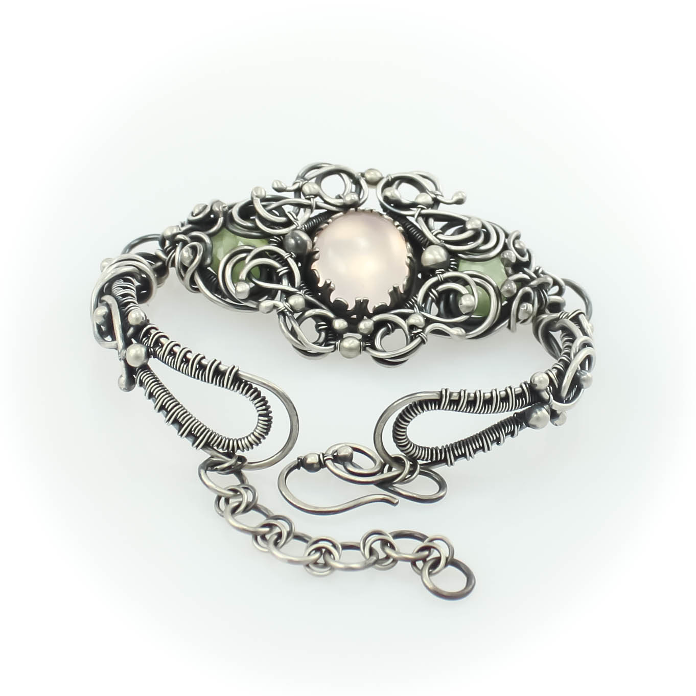 Artisan-Bracelet-Apache-Plume-Rose-Quartz-Prehnite-Sabrinah-Renee