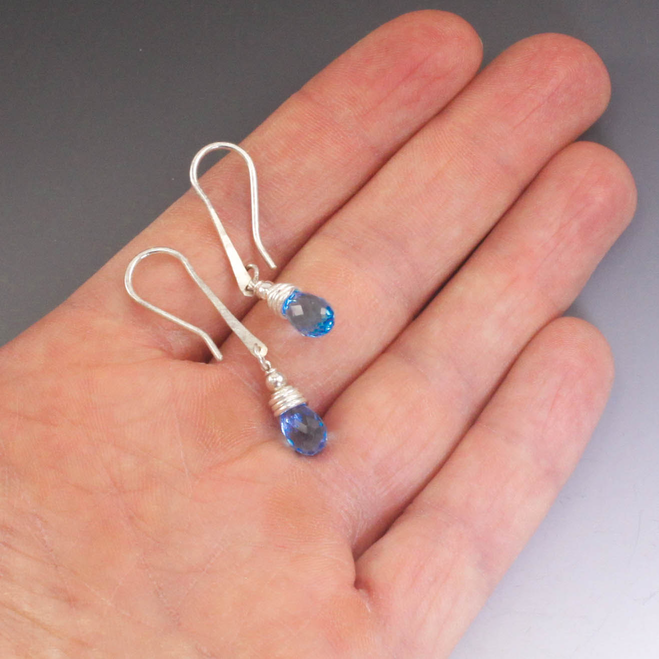 Blue-topaz-wire-wrapped-dangle-earrings-Sabrinah-Renee