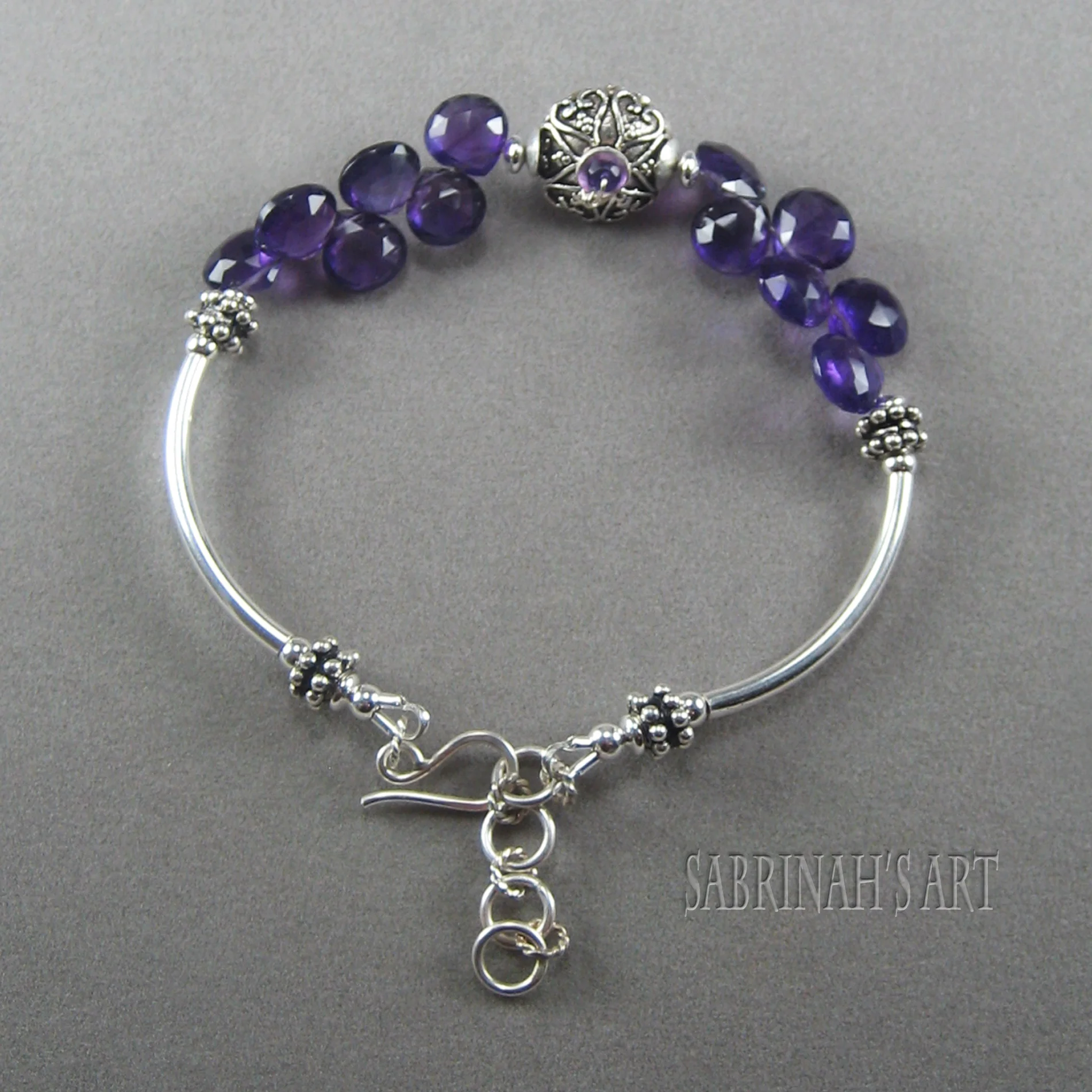 Amethyst Briolette Bracelet