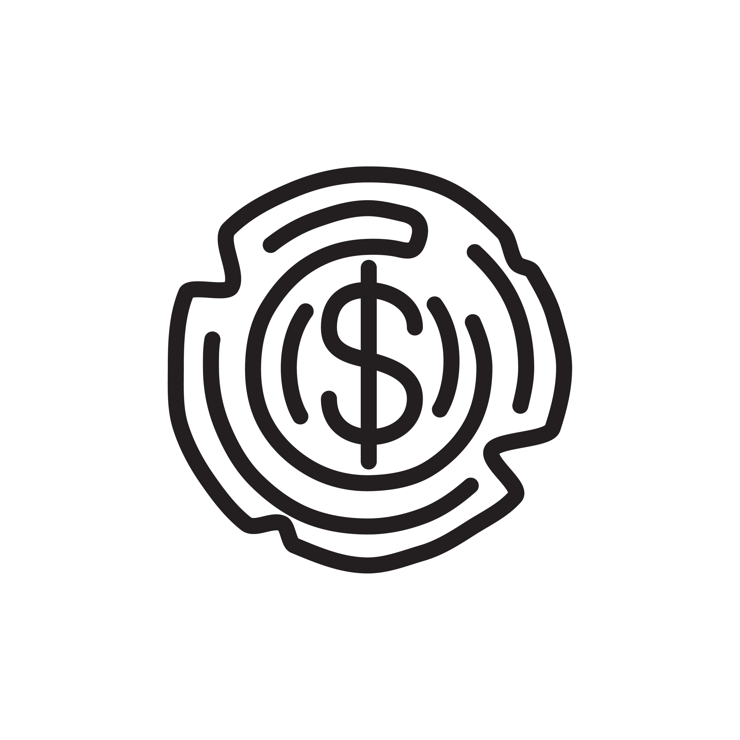 Wood slab with dollar sign in the middle