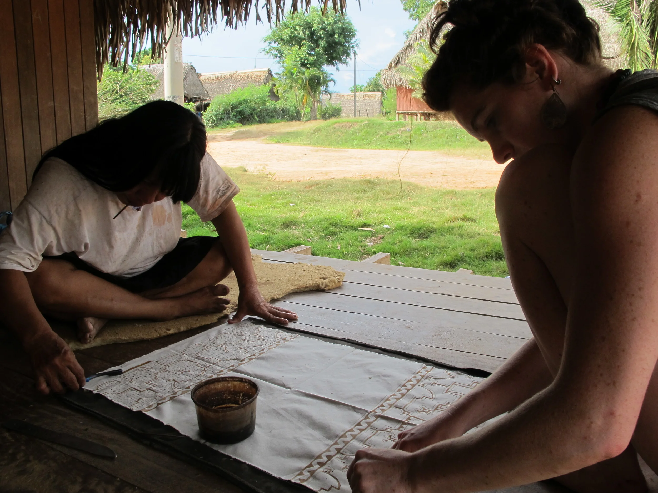 Learning Kené with Señora Teresa in the Shipibo-Conibo community of San Francisco, Pucallpa, Peru