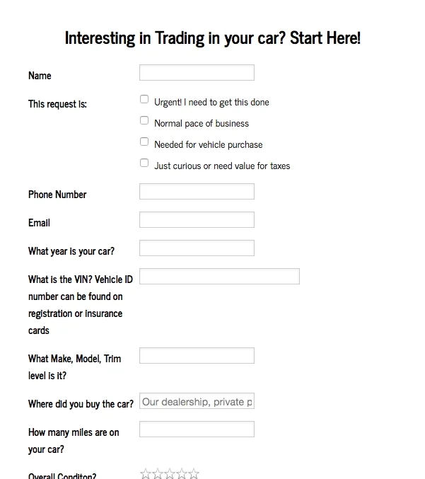 Get Trade In Value