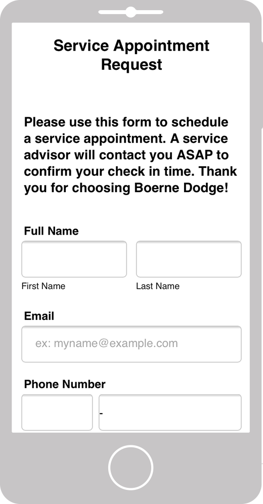 Request Service Appointment