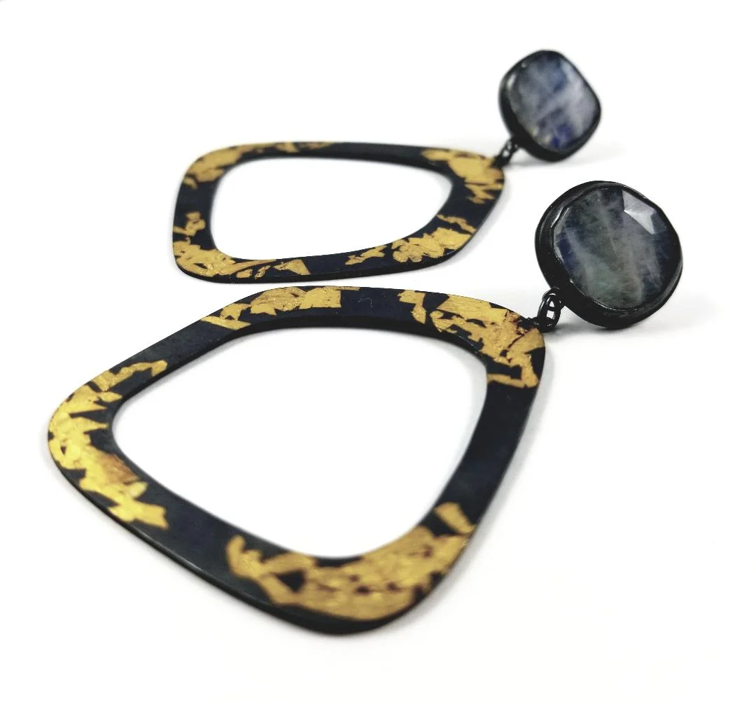 Moon stones earrings.