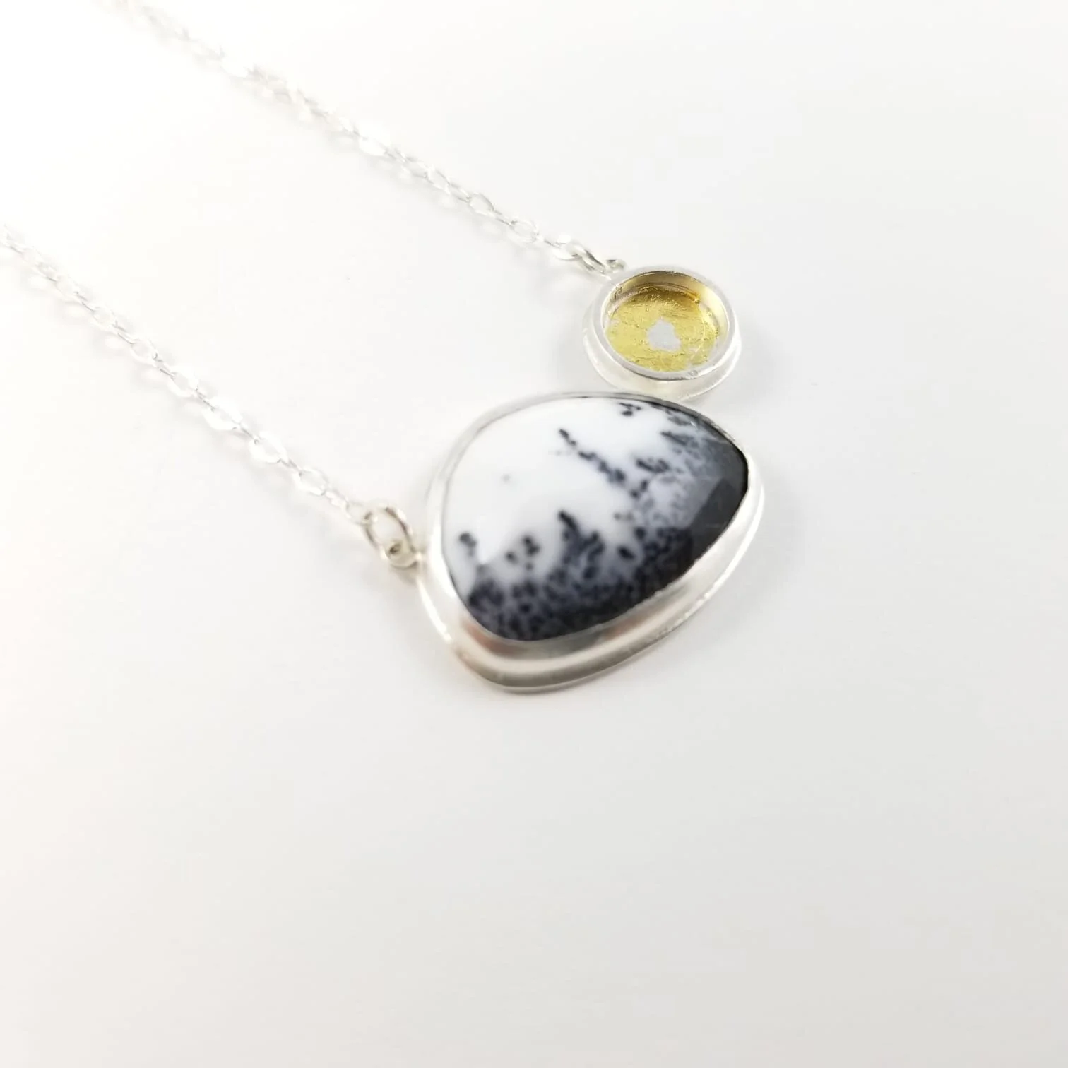 dendritic opal and keum boo necklace