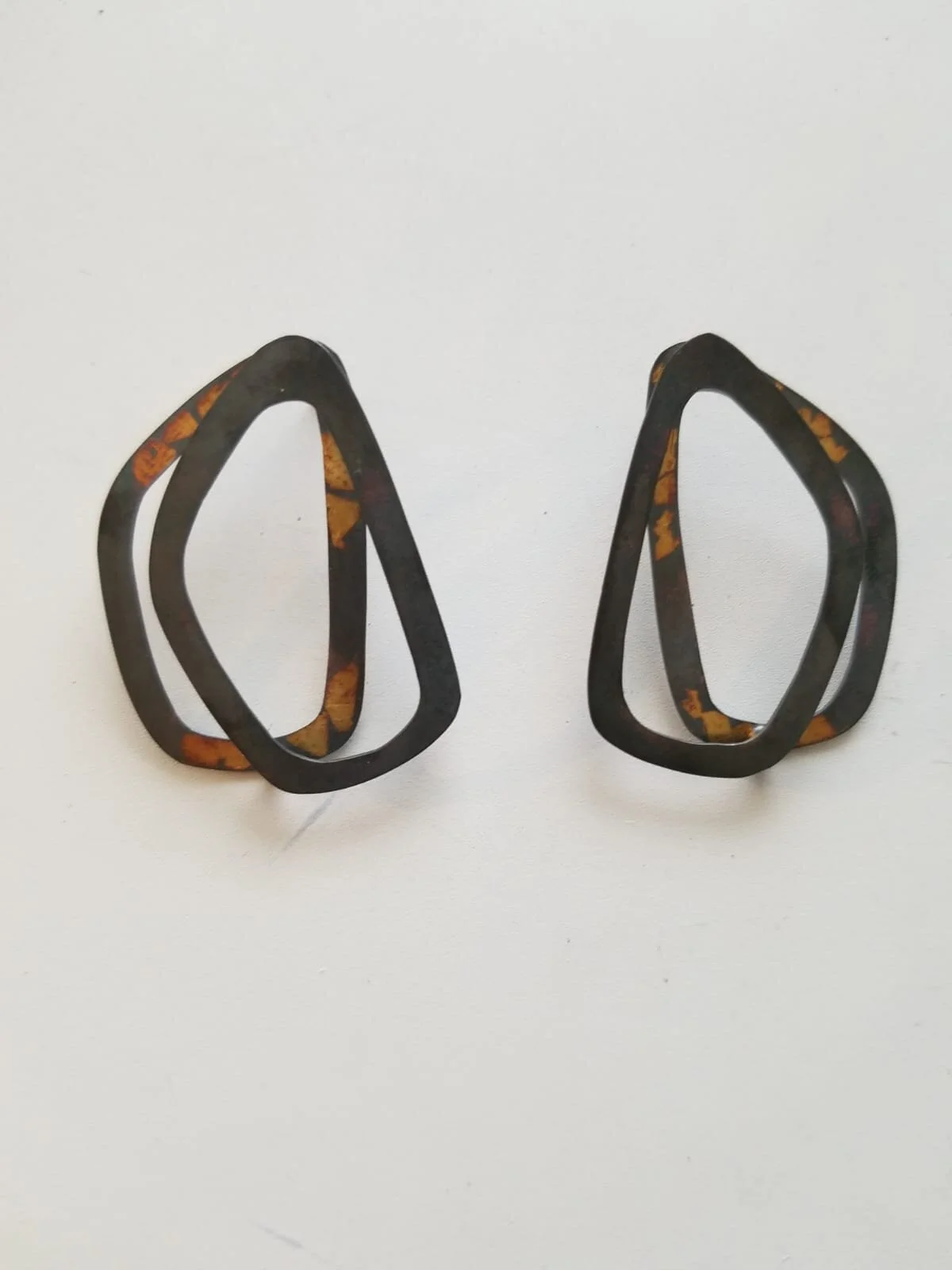 open silver and keum boo earrings