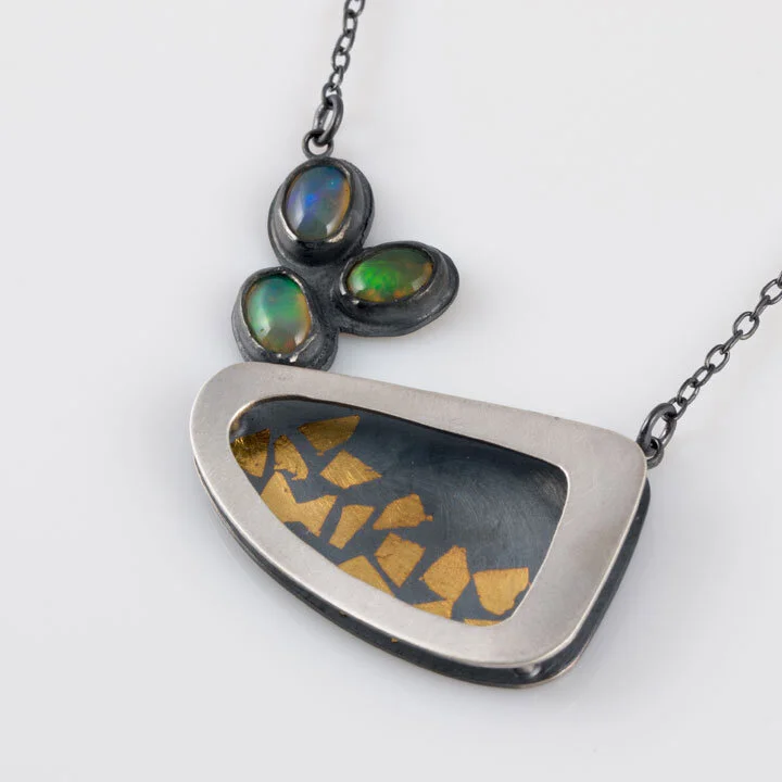 dark opal and keum boo necklace