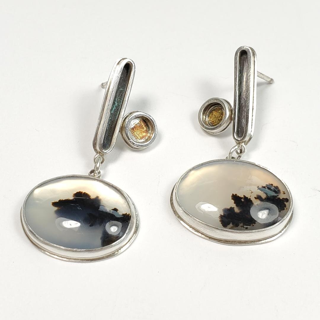 Montana agate earrings.