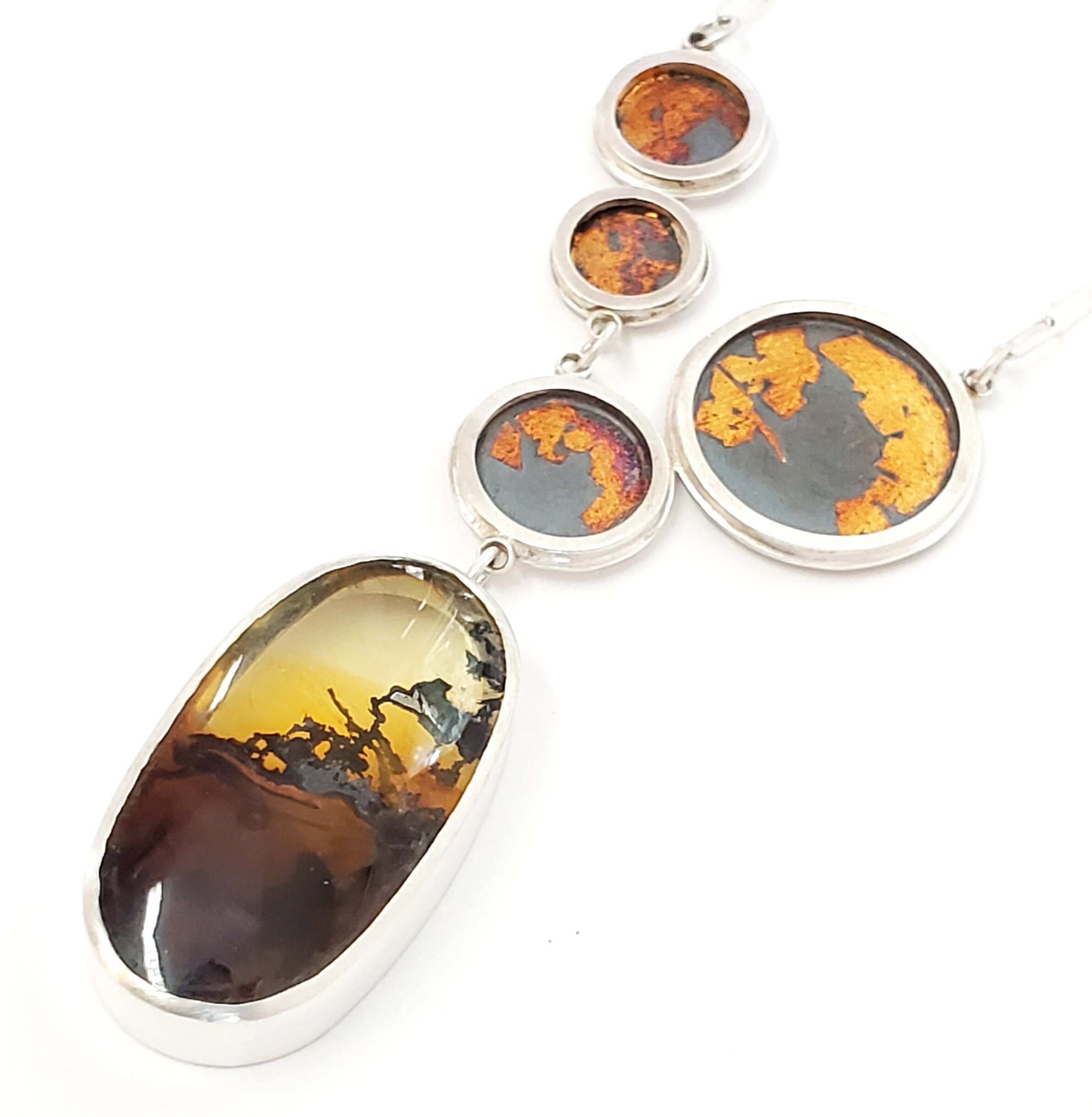 Dendritic quartz necklace.