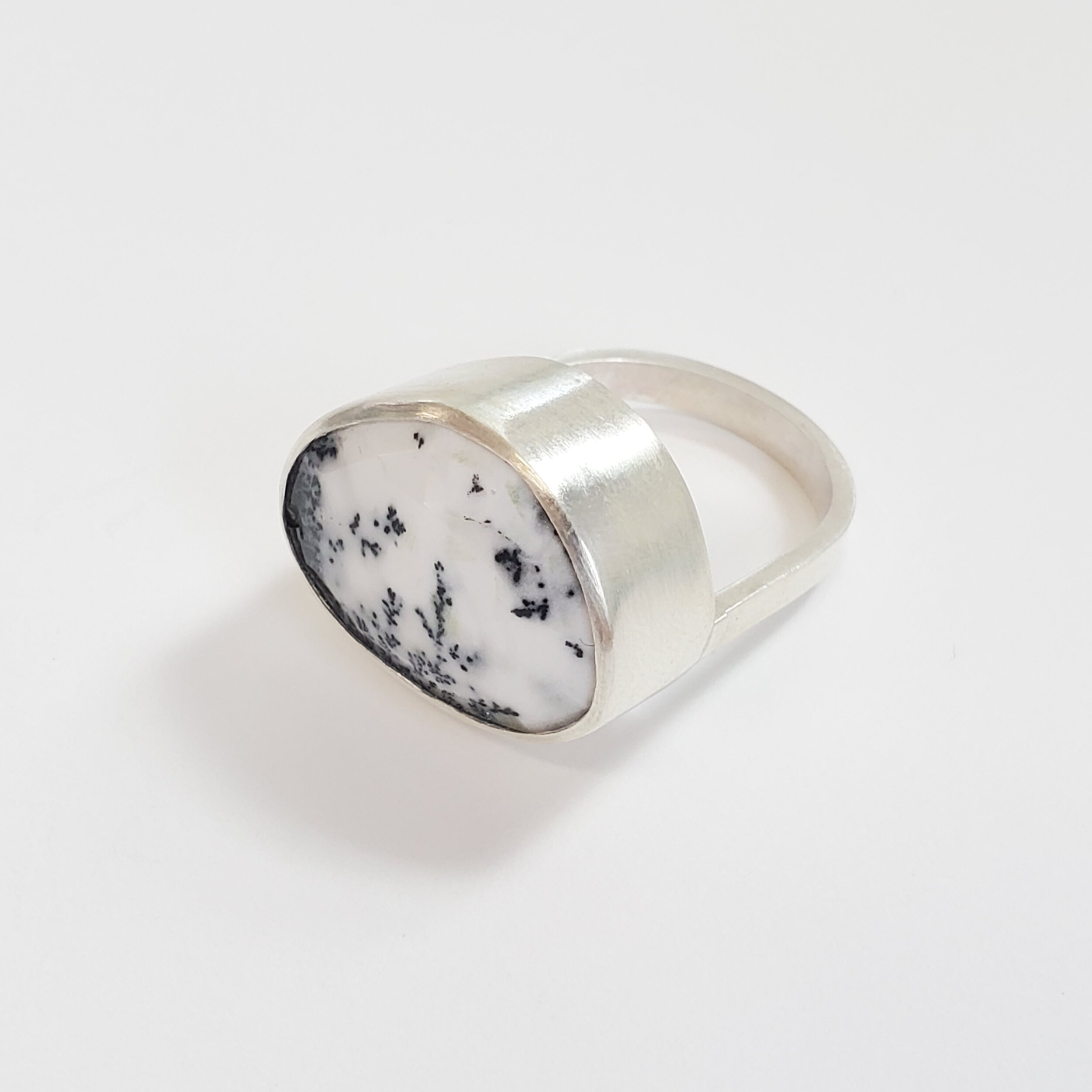 Dendritic opal ring.
