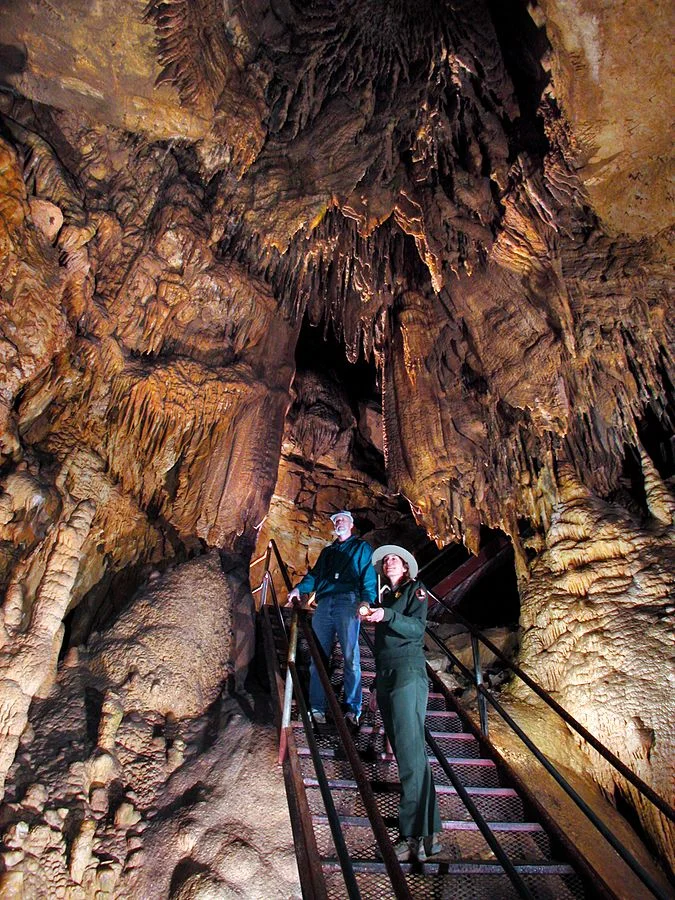 Tourists in Mammoth Cave National Park