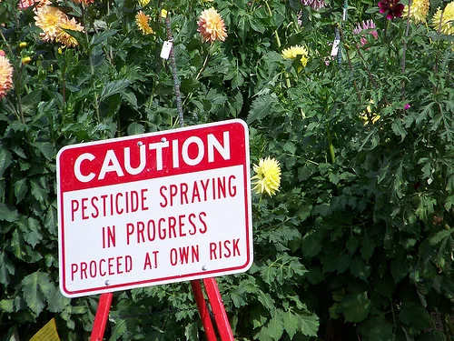 Pesticide Caution Sign