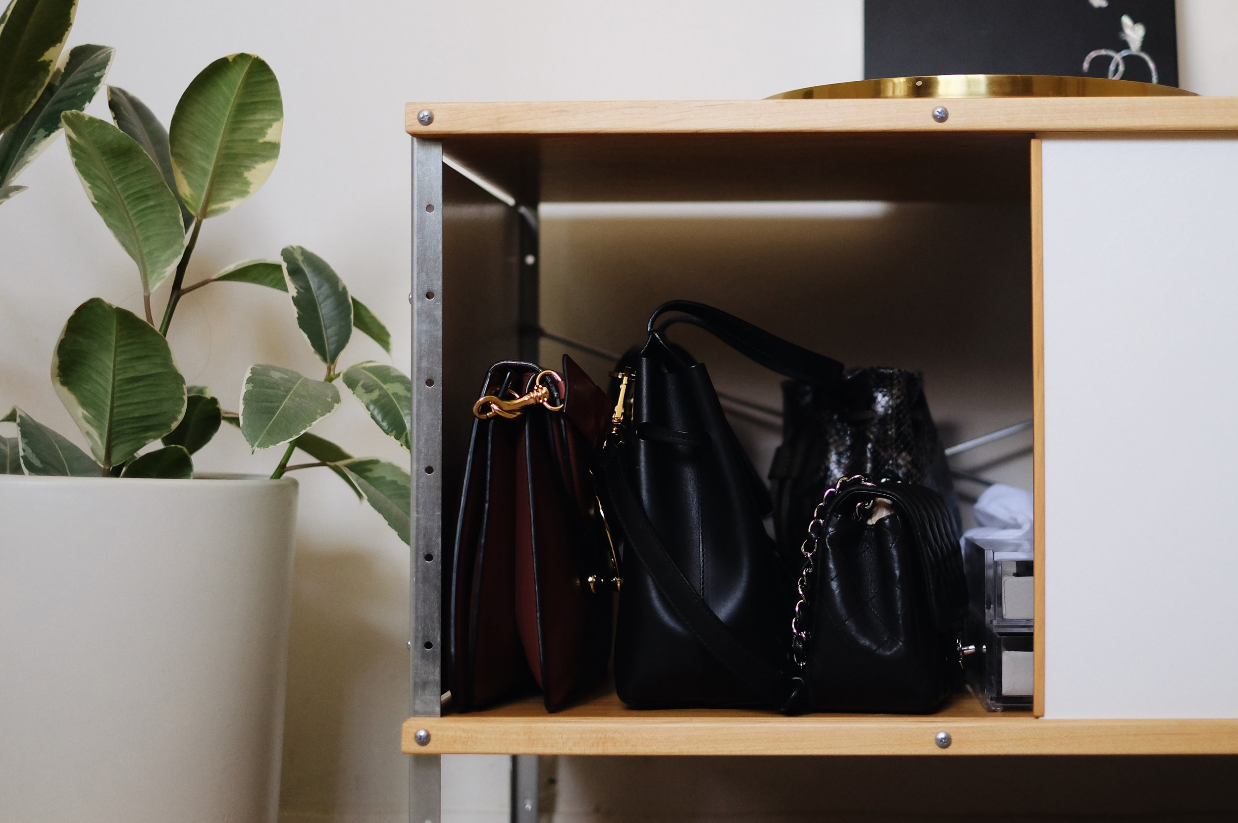 J.W. ANDERSON Pierce Bag / MANSUR GAVRIEL Mini Lady Bag / CHANEL Small Flap ( Similar here ) 