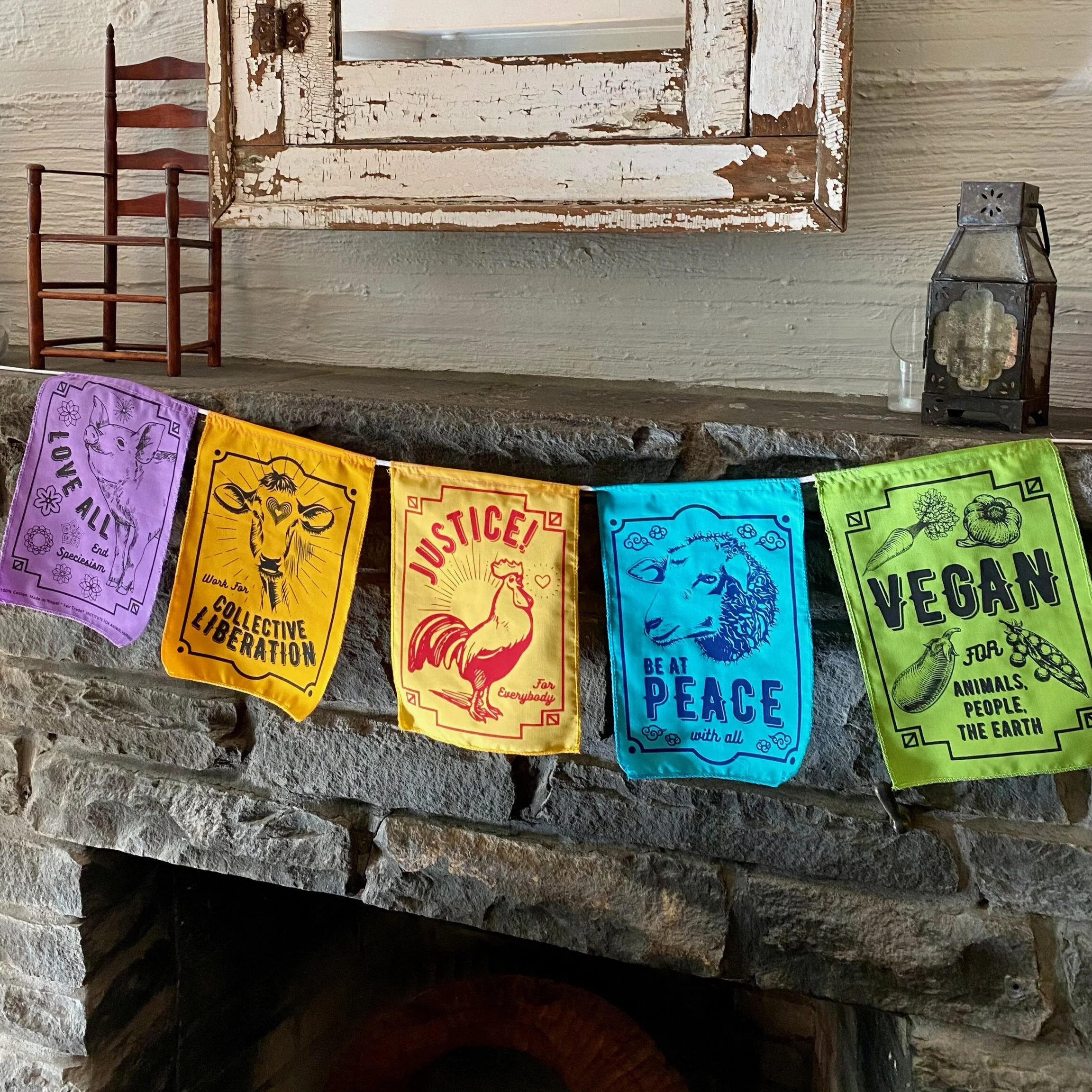 Vegan Animal Liberation Decorative / Prayer Flags