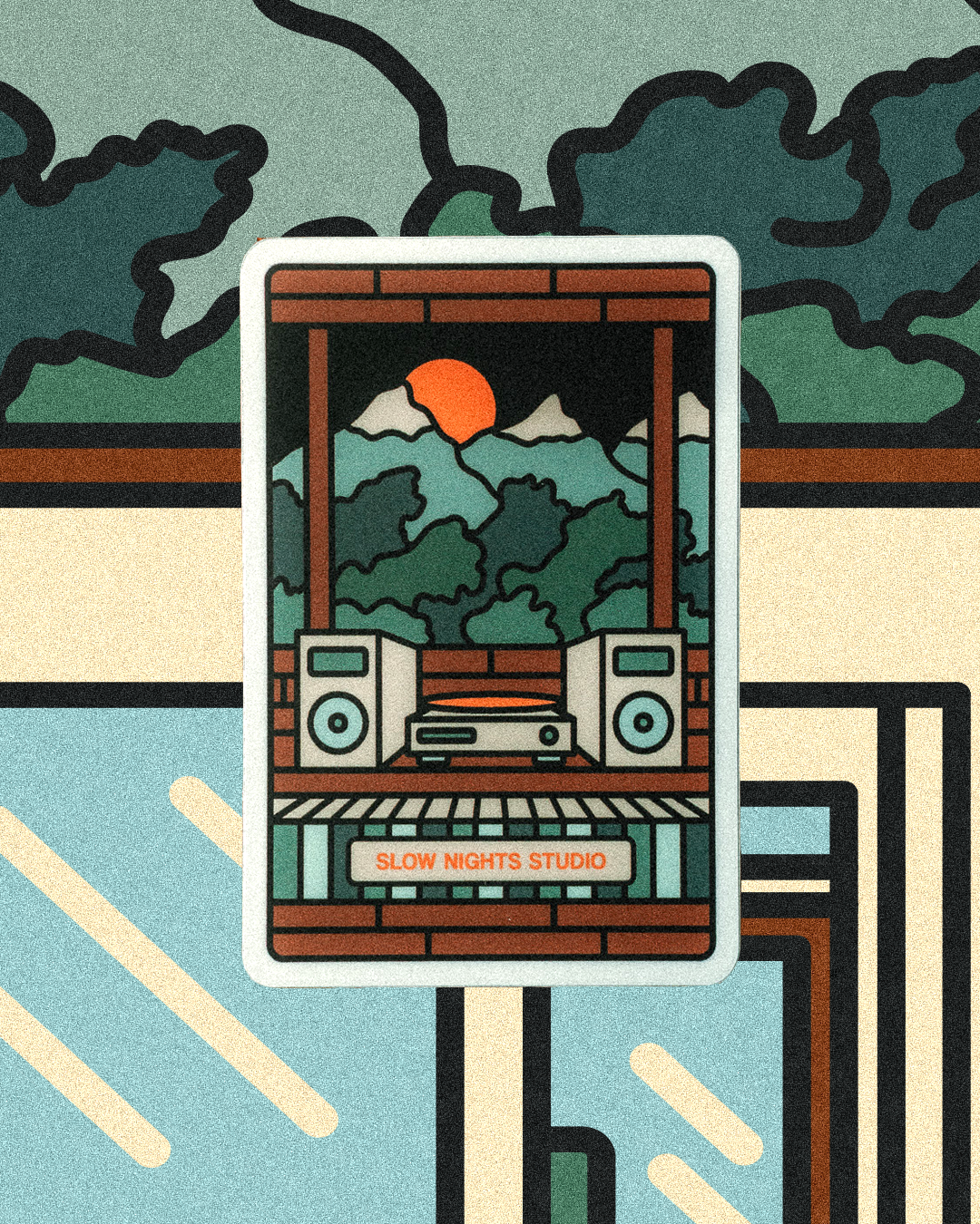 Slow Nights Studio Sticker
