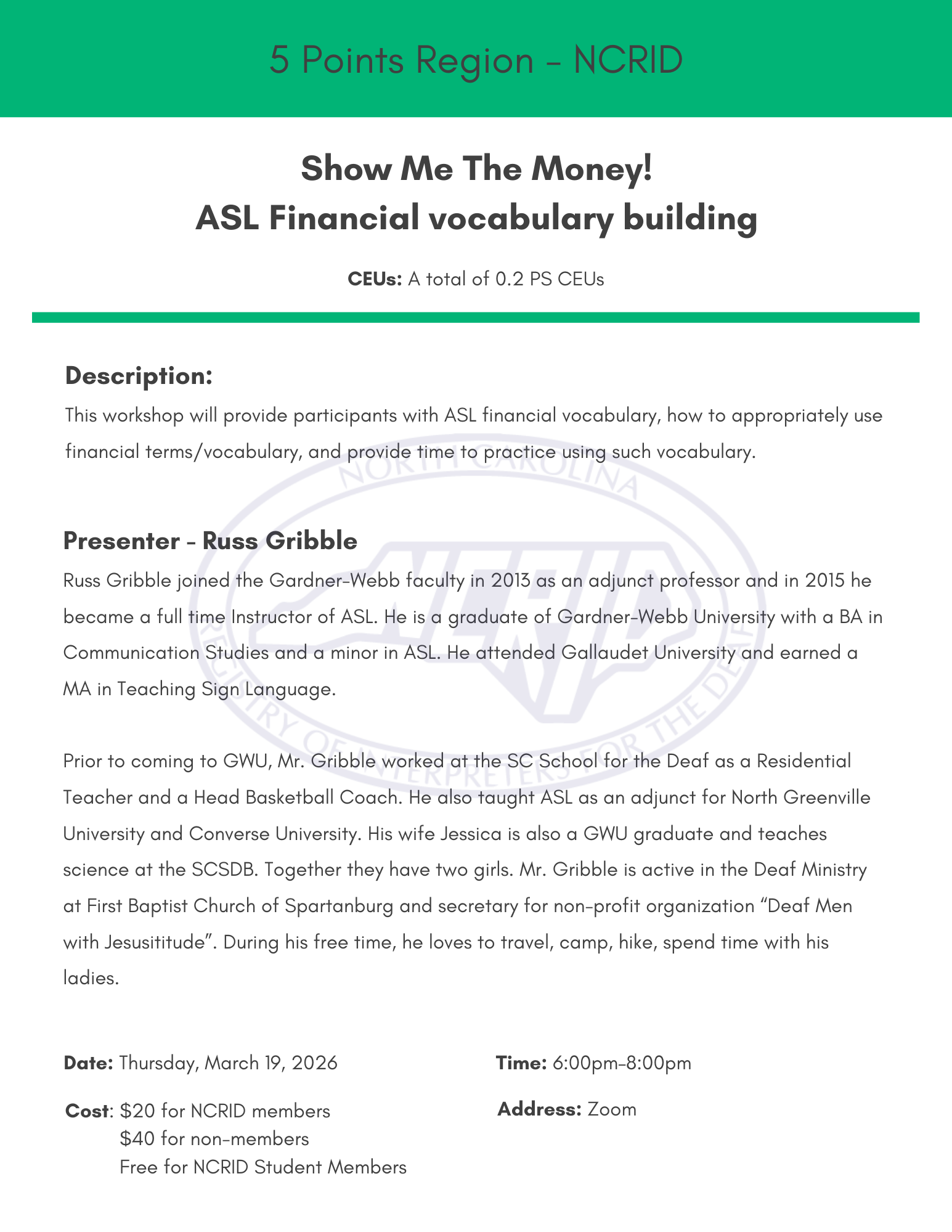 Show Me The Money! ASL Financial vocabulary building (0.2)