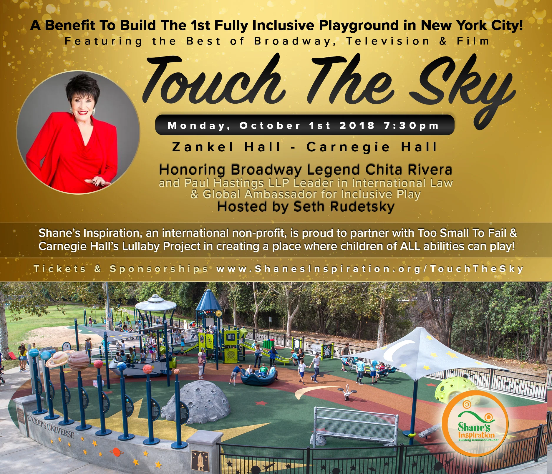 New York City- Touch the Sky: Benefit Concert for NYC’s First Fully Inclusive Playground