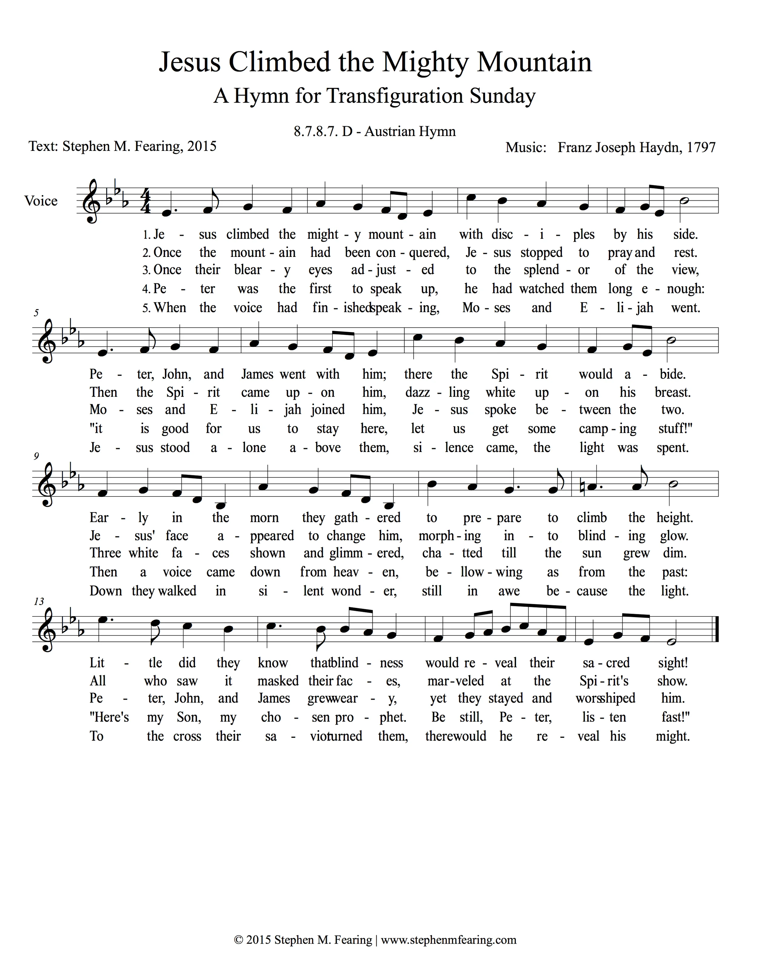 "Jesus Climbed the Mighty Mountain"